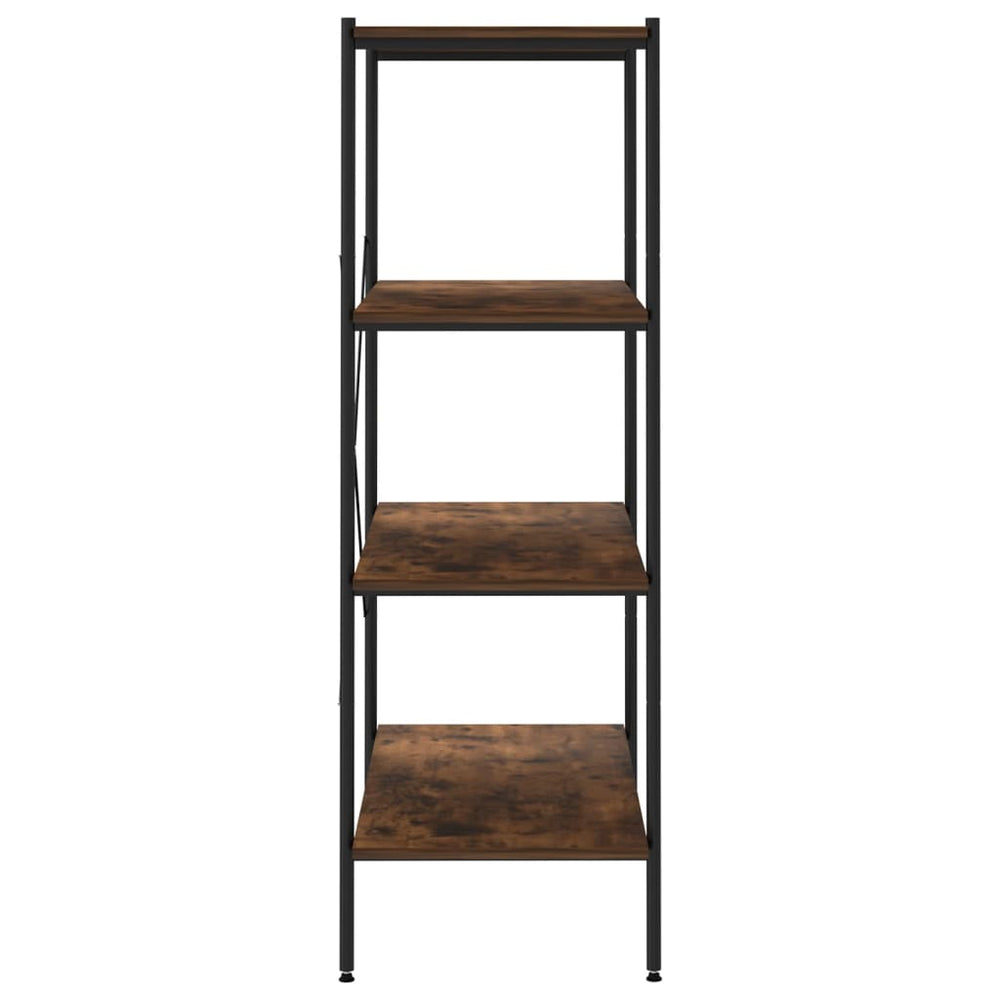 Opbergrek 4-laags 80x40x130 cm zwart en donkerhoutkleurig MeubelReus