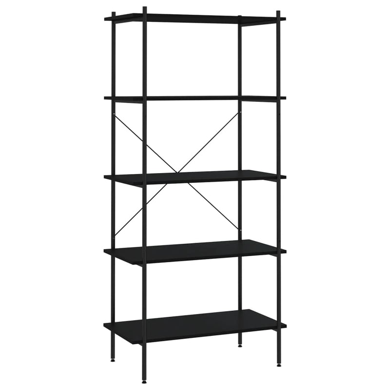 Opbergrek 5-laags 80x40x163 cm zwart MeubelReus