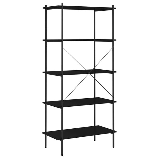 Opbergrek 5-laags 80x40x163 cm zwart MeubelReus