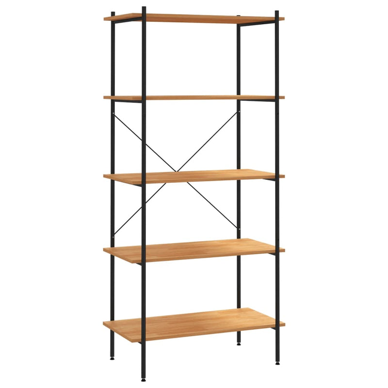 Opbergrek 5-laags 80x40x163 cm zwart en eikenkleurig MeubelReus