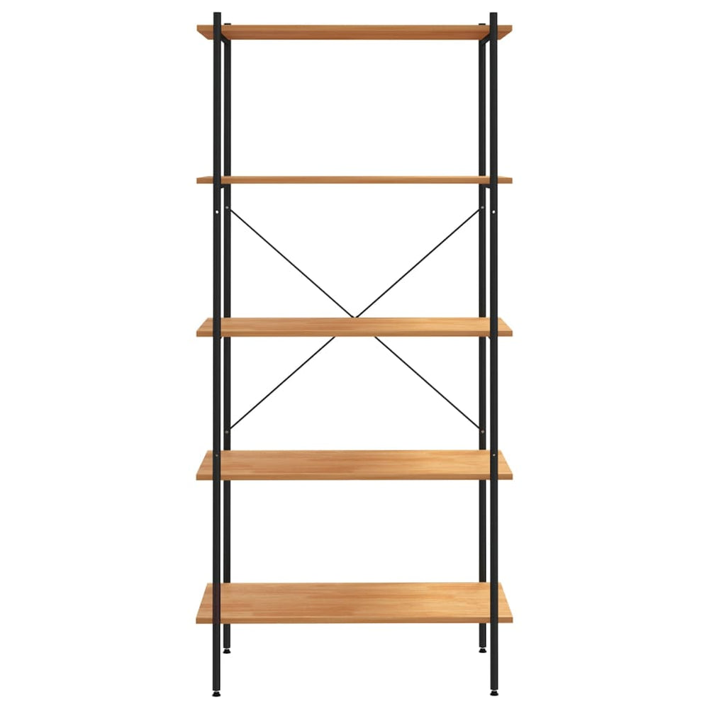 Opbergrek 5-laags 80x40x163 cm zwart en eikenkleurig MeubelReus
