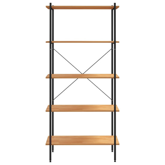 Opbergrek 5-laags 80x40x163 cm zwart en eikenkleurig MeubelReus