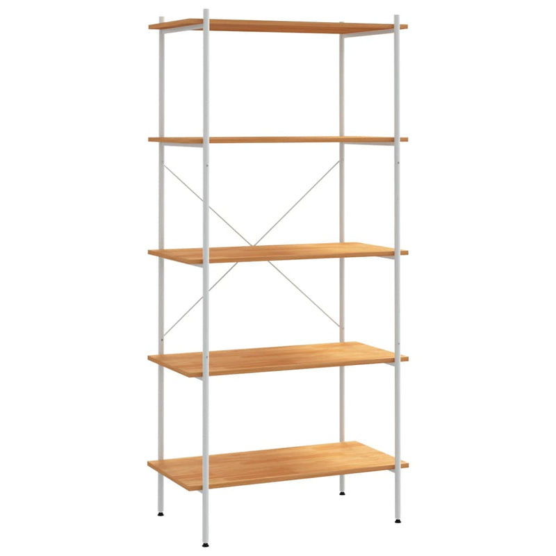 Opbergrek 5-laags 80x40x163 cm wit en eikenkleurig MeubelReus