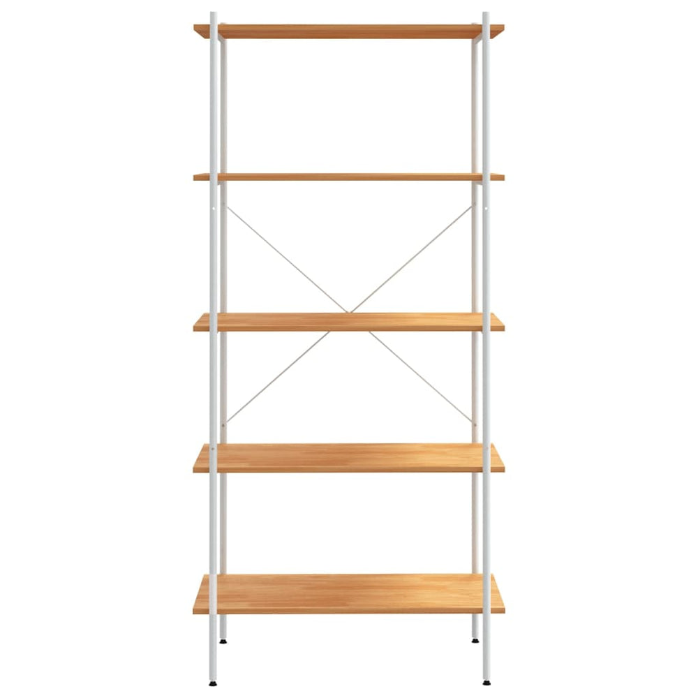 Opbergrek 5-laags 80x40x163 cm wit en eikenkleurig MeubelReus