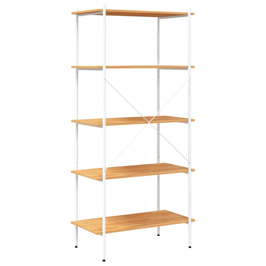 Opbergrek 5-laags 80x40x163 cm wit en eikenkleurig MeubelReus