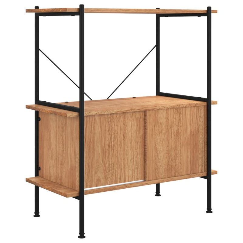 Opbergrek 3-laags met kast 80x40x92 cm staal en bewerkt hout MeubelReus