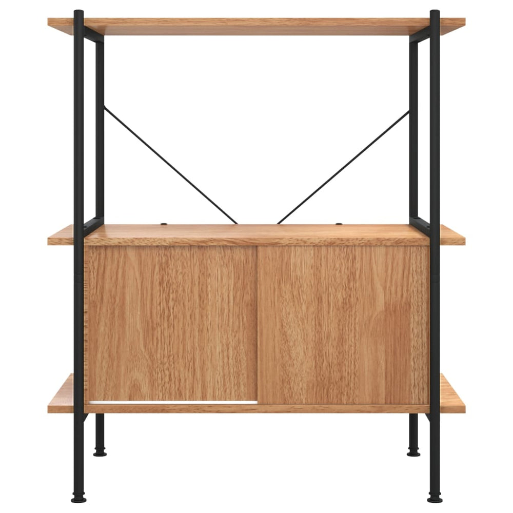 Opbergrek 3-laags met kast 80x40x92 cm staal en bewerkt hout MeubelReus