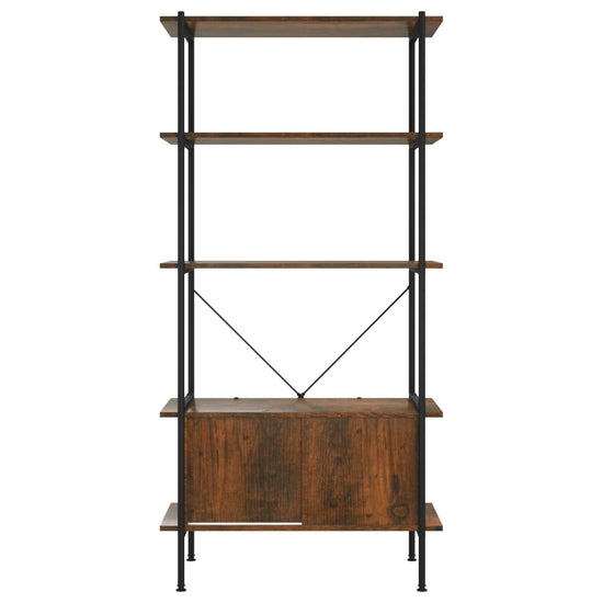 Opbergrek 5-laags met kast 80x40x163 cm staal en bewerkt hout MeubelReus