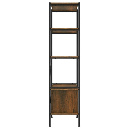 Opbergrek 5-laags met kast 80x40x163 cm staal en bewerkt hout MeubelReus