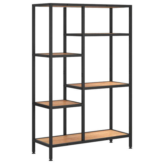 Boekenkast 80x30x120 cm staal en bewerkt hout MeubelReus