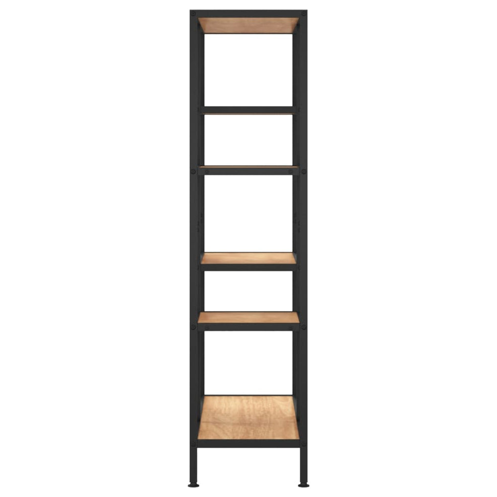 Boekenkast 80x30x120 cm staal en bewerkt hout MeubelReus