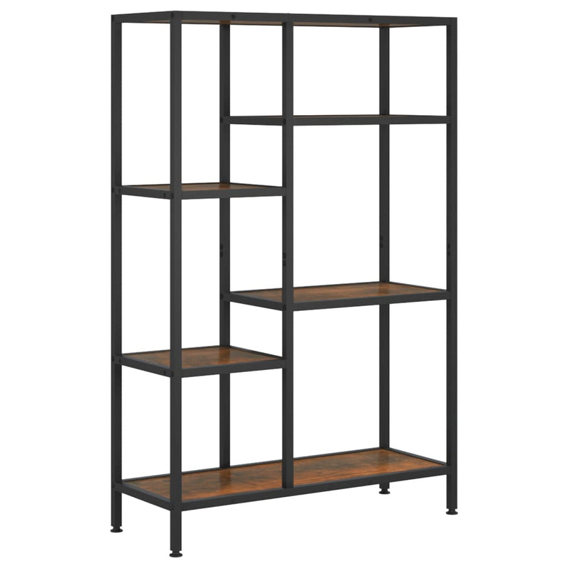 Boekenkast 80x30x120 cm staal en bewerkt hout MeubelReus