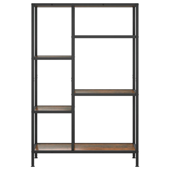 Boekenkast 80x30x120 cm staal en bewerkt hout MeubelReus