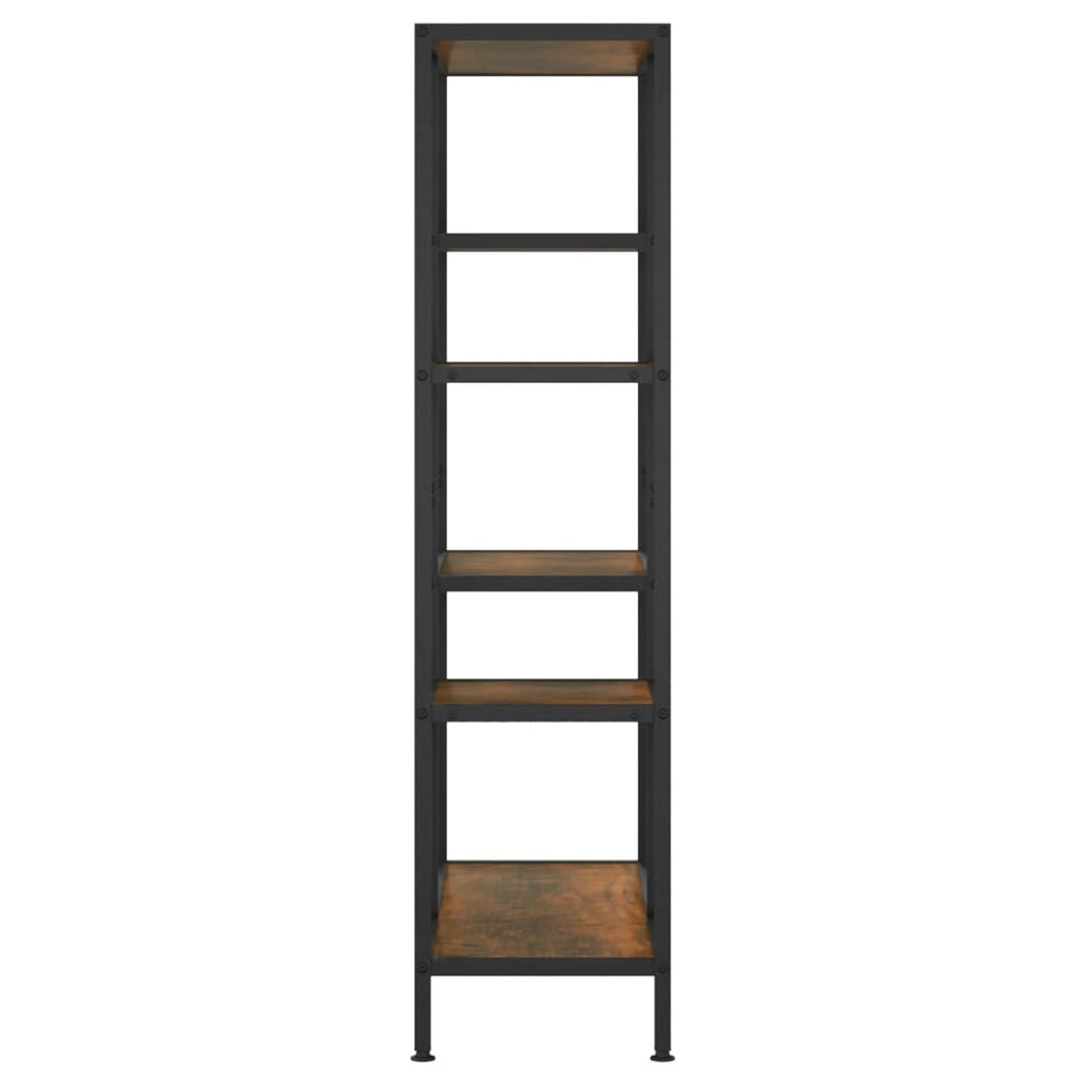 Boekenkast 80x30x120 cm staal en bewerkt hout MeubelReus