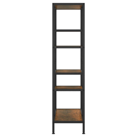 Boekenkast 80x30x120 cm staal en bewerkt hout MeubelReus