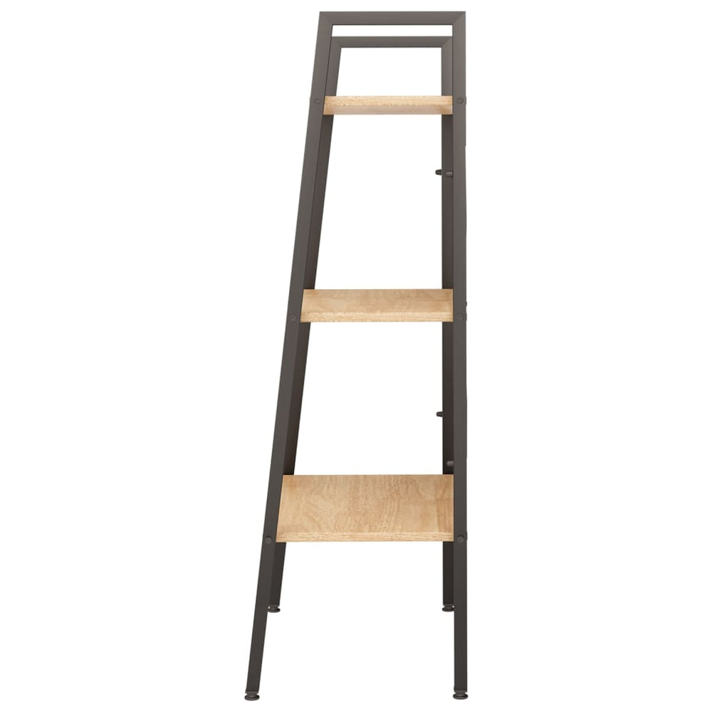 Opbergmeubel met 3 lagen 56x35x108 cm lichtbruin en zwart MeubelReus