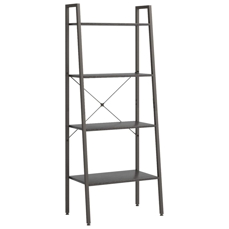 Opbergmeubel met 4 schappen 56x35x140 cm zwart MeubelReus