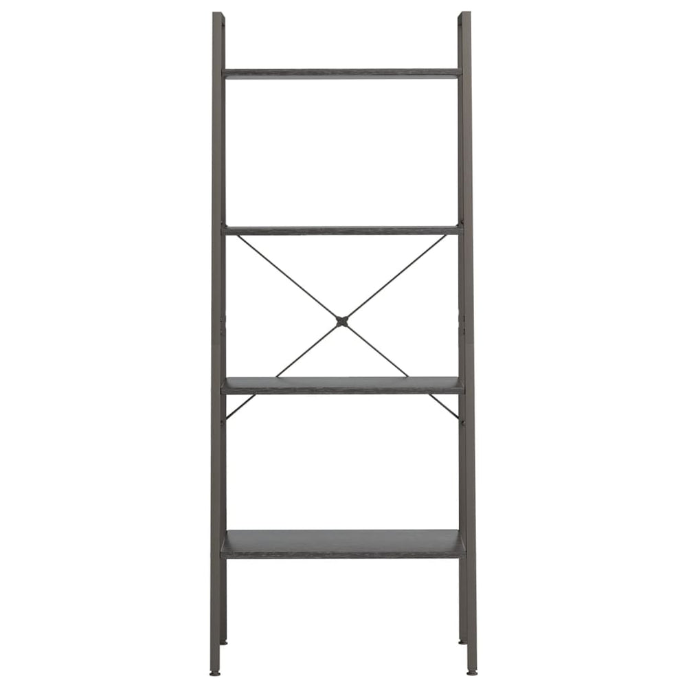 Opbergmeubel met 4 schappen 56x35x140 cm zwart MeubelReus