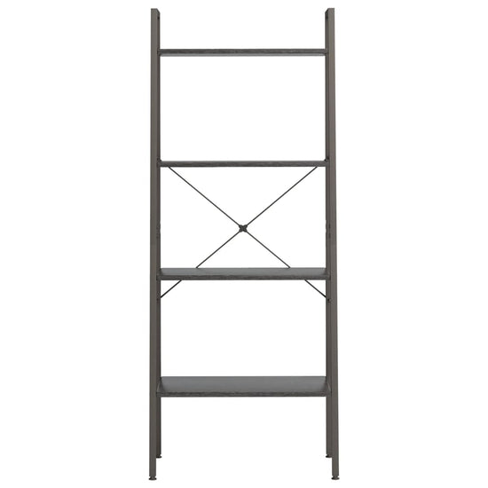 Opbergmeubel met 4 schappen 56x35x140 cm zwart MeubelReus