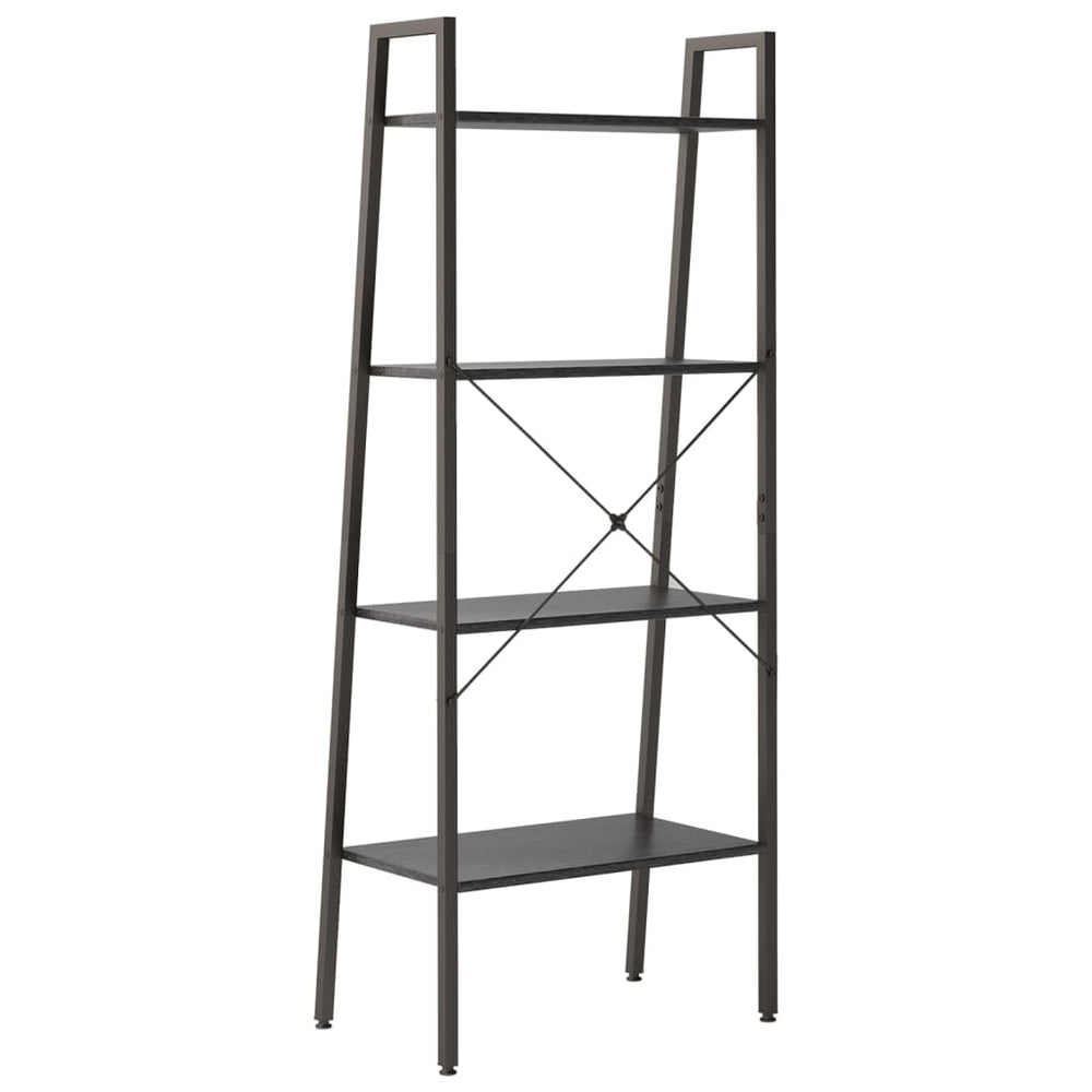 Opbergmeubel met 4 schappen 56x35x140 cm zwart MeubelReus
