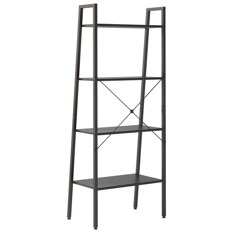 Opbergmeubel met 4 schappen 56x35x140 cm zwart MeubelReus
