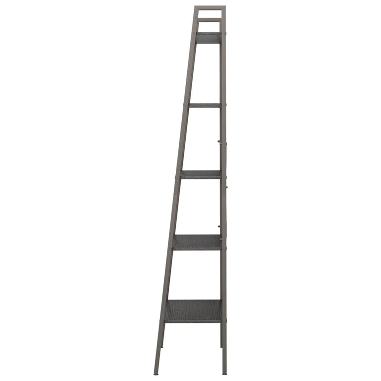 Opbergmeubel met 5 lagen 56x35x174 cm zwart