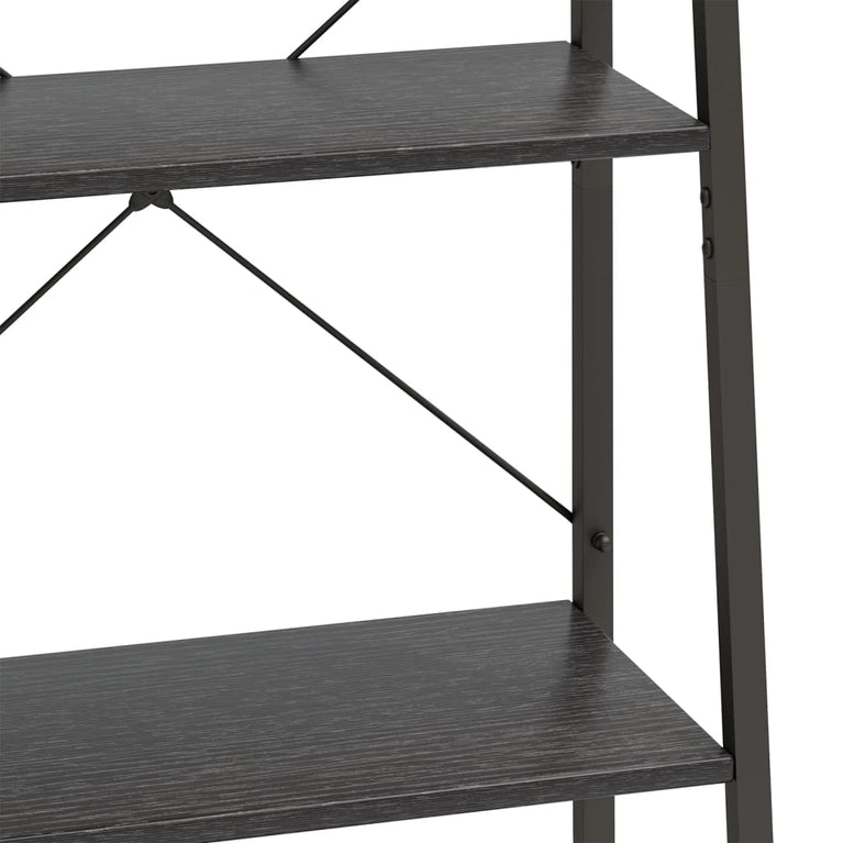 Opbergmeubel met 5 lagen 56x35x174 cm zwart