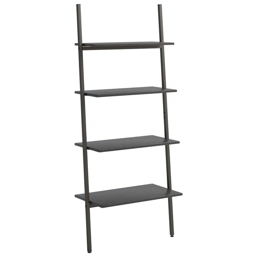 Ladderrek met 4 schappen 64x34x150,5 cm zwart MeubelReus