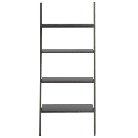 Ladderrek met 4 schappen 64x34x150,5 cm zwart MeubelReus