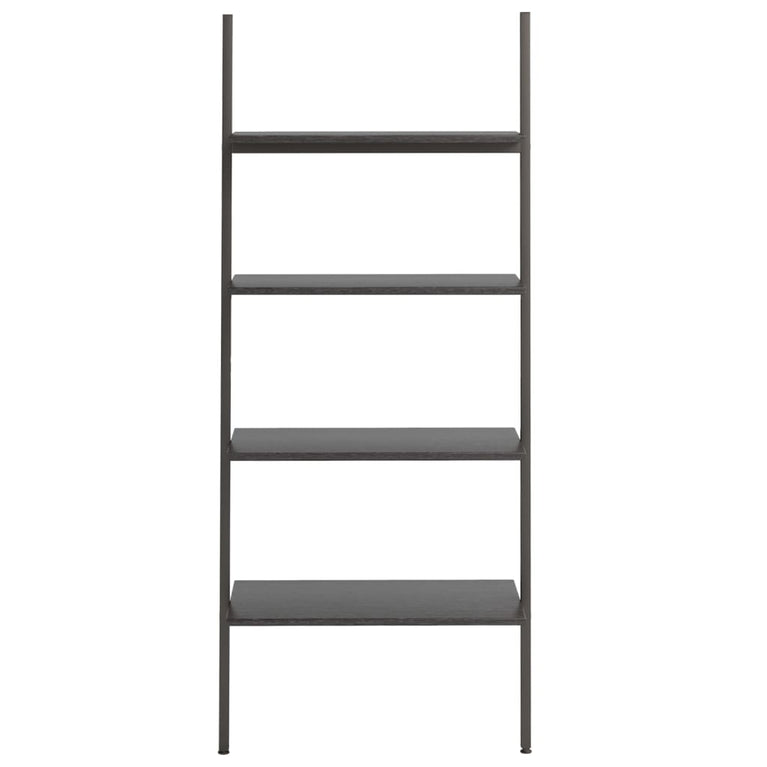 Ladderrek met 4 schappen 64x34x150,5 cm zwart MeubelReus