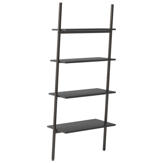 Ladderrek met 4 schappen 64x34x150,5 cm zwart MeubelReus