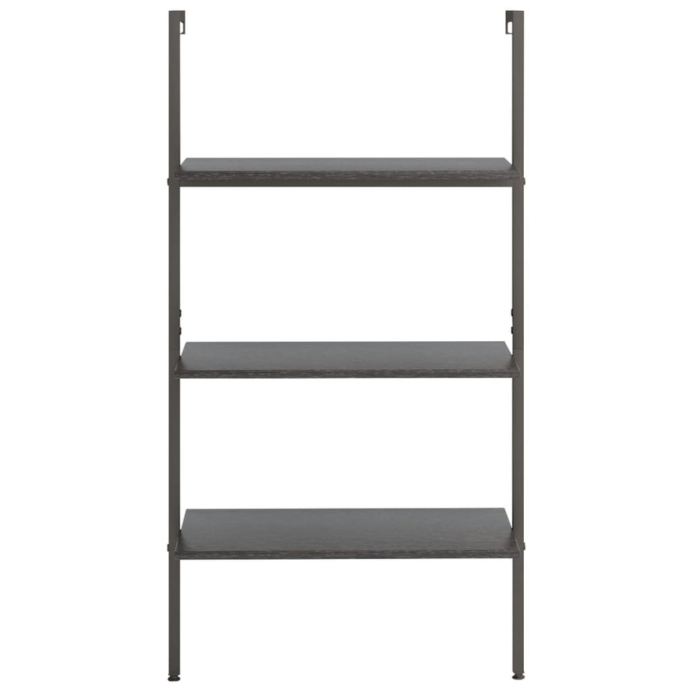 Ladderrek met 3 schappen 64x35x120,5 cm zwart MeubelReus