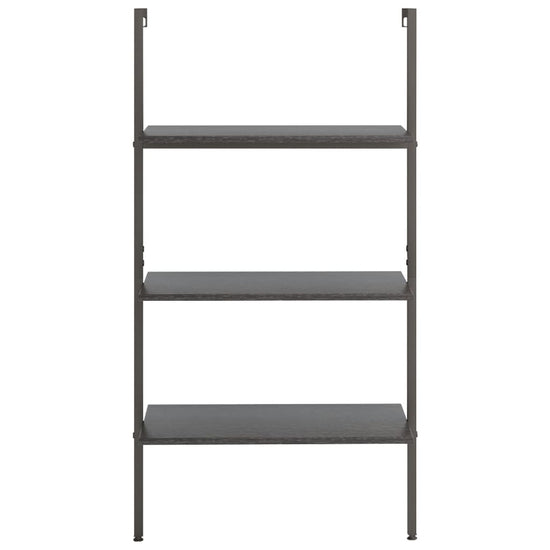 Ladderrek met 3 schappen 64x35x120,5 cm zwart MeubelReus