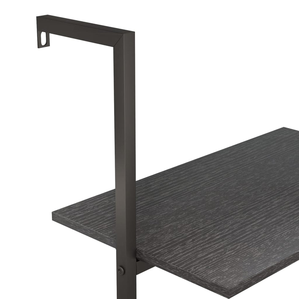 Ladderrek met 3 schappen 64x35x120,5 cm zwart MeubelReus