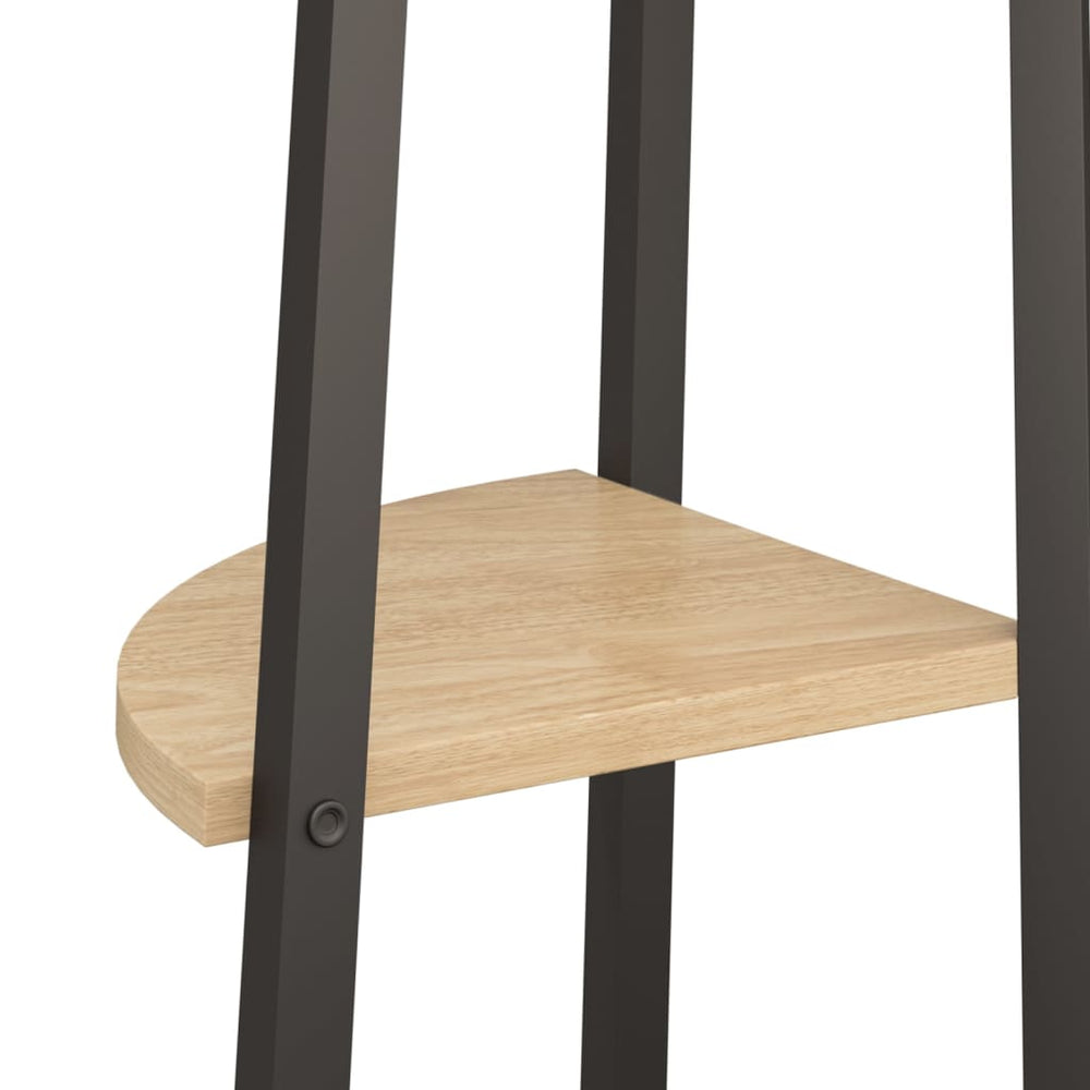 Hoekkastje met 3 schappen 45,5x31,5x120 cm lichtbruin en zwart MeubelReus