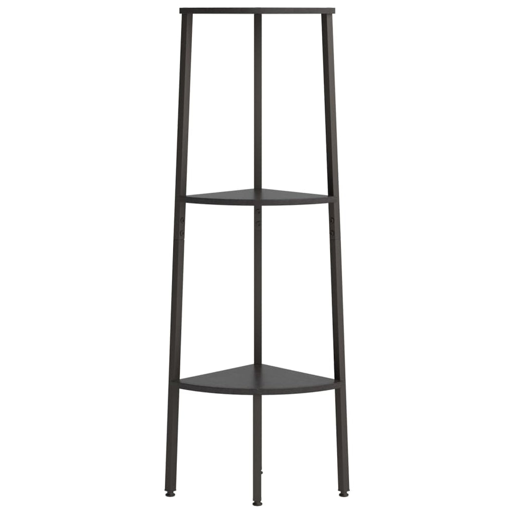 Hoekkastje met 3 schappen 45,5x31,5x120 cm zwart MeubelReus