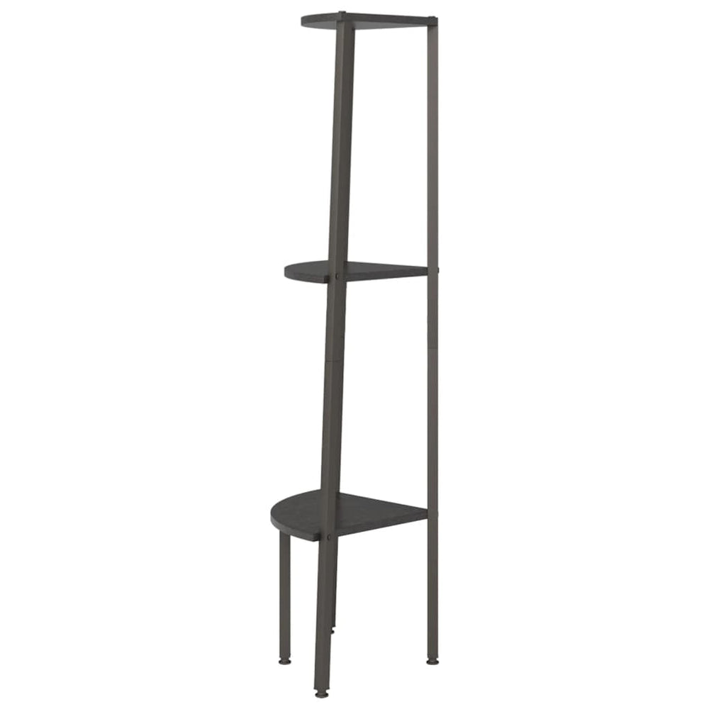 Hoekkastje met 3 schappen 45,5x31,5x120 cm zwart MeubelReus