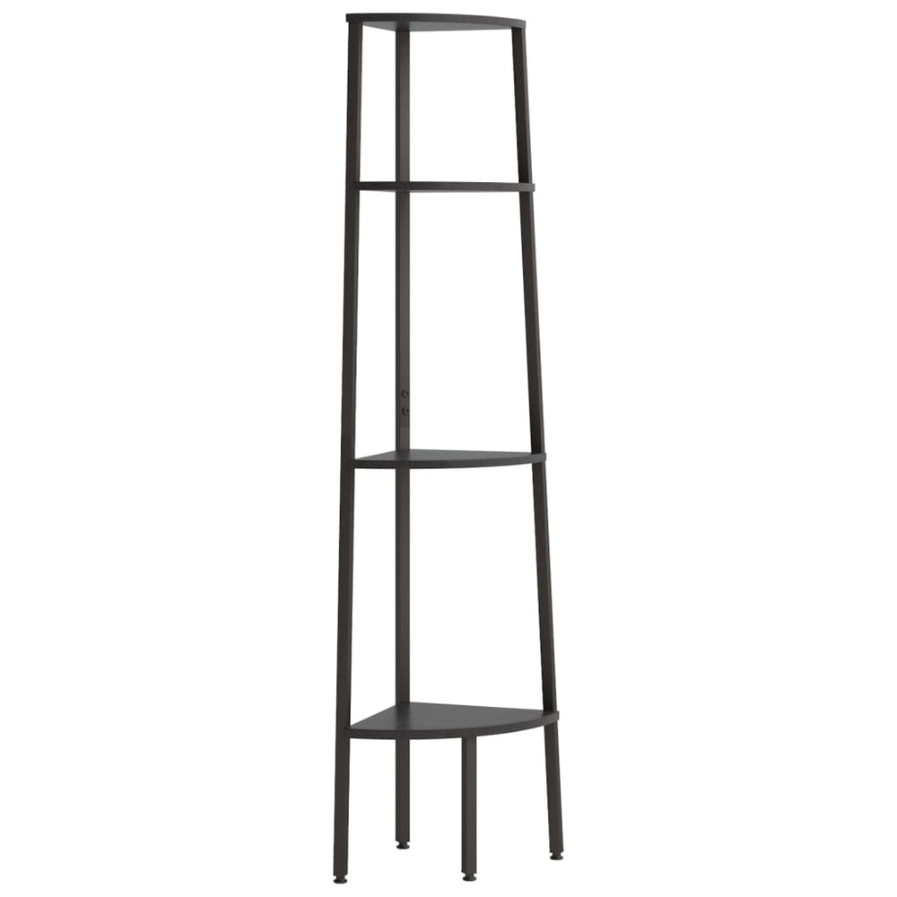 Hoekkastje met 4 schappen 45,5x31,5x150 cm zwart MeubelReus