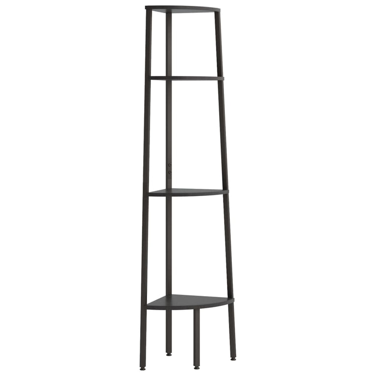 Hoekkastje met 4 schappen 45,5x31,5x150 cm zwart MeubelReus