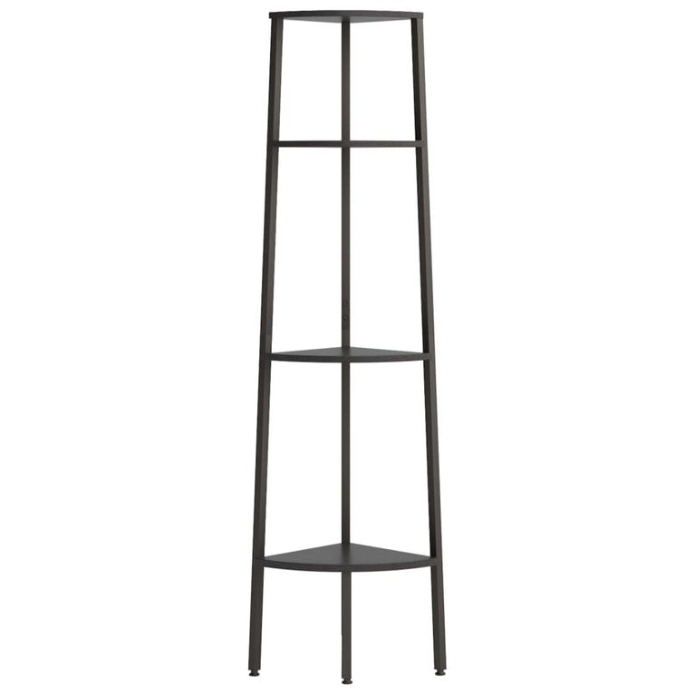Hoekkastje met 4 schappen 45,5x31,5x150 cm zwart MeubelReus
