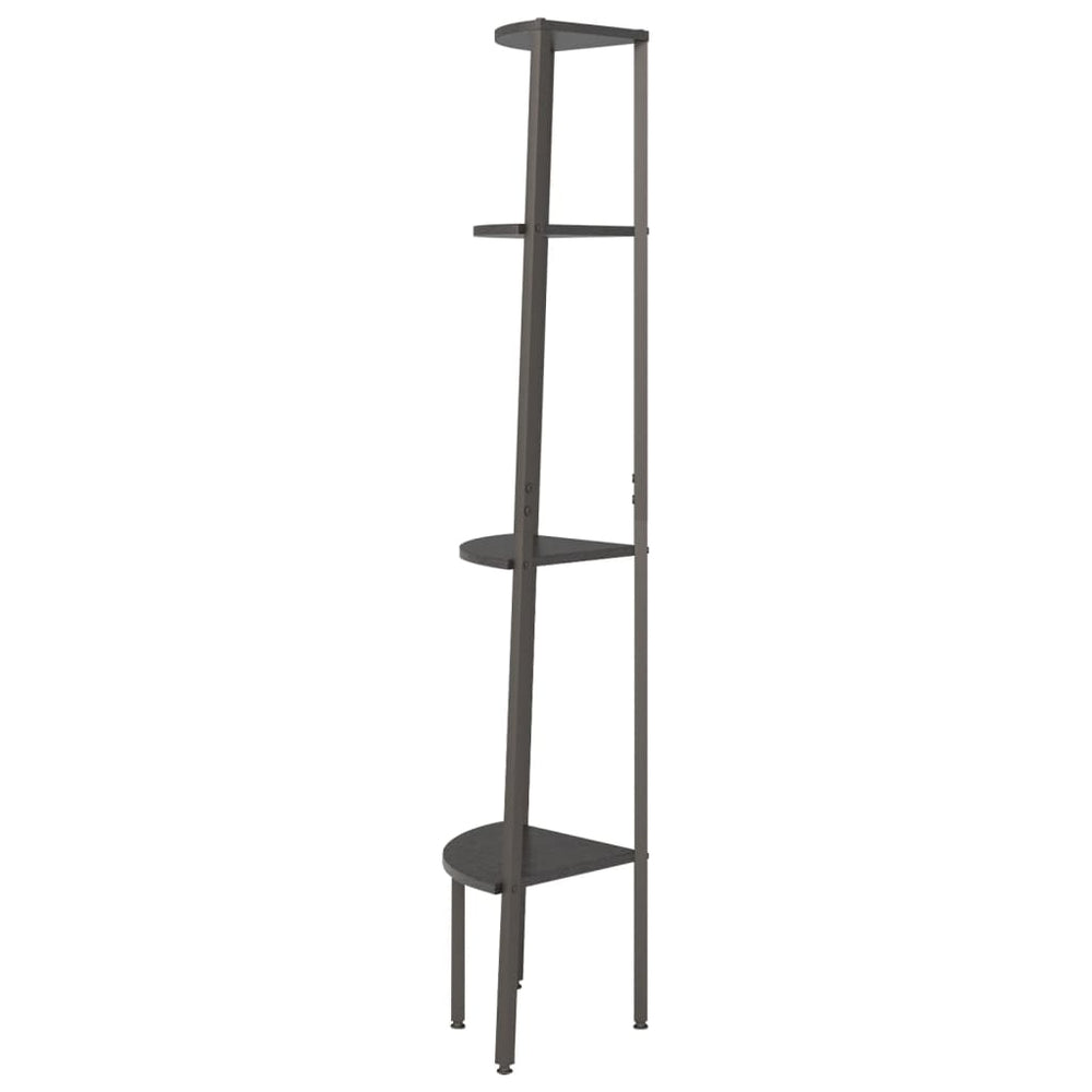 Hoekkastje met 4 schappen 45,5x31,5x150 cm zwart MeubelReus