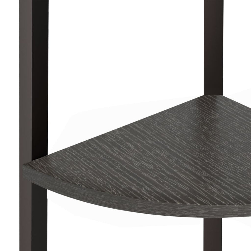 Hoekkastje met 4 schappen 45,5x31,5x150 cm zwart MeubelReus