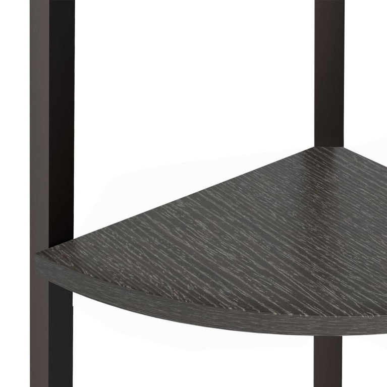 Hoekkastje met 4 schappen 45,5x31,5x150 cm zwart MeubelReus