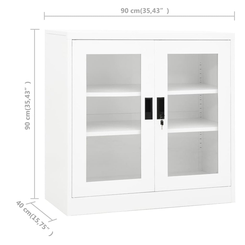 Kantoorkast 90x40x90 cm staal wit MeubelReus