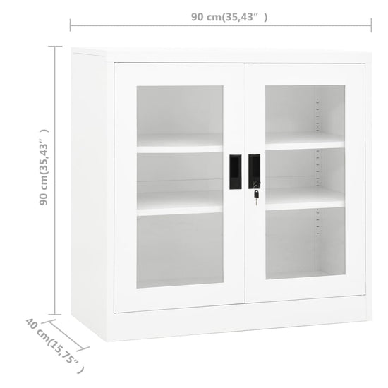Kantoorkast 90x40x90 cm staal wit MeubelReus