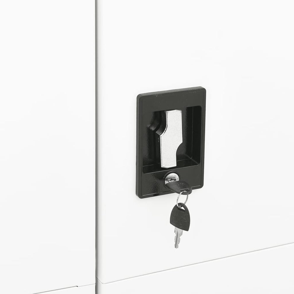 Lockerkast 90x40x180 cm staal wit MeubelReus