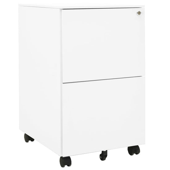 Ladeblok verrijdbaar 39x45x67 cm staal wit MeubelReus