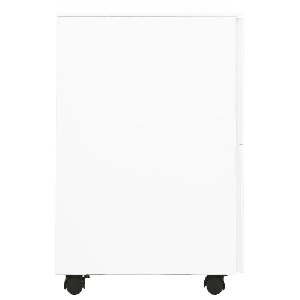 Ladeblok verrijdbaar 39x45x67 cm staal wit MeubelReus