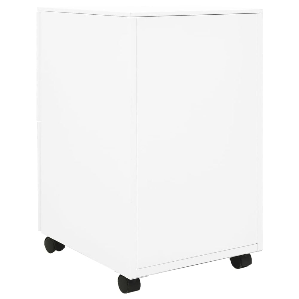 Ladeblok verrijdbaar 39x45x67 cm staal wit MeubelReus