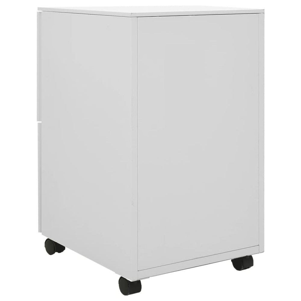 Ladeblok verrijdbaar 39x45x67 cm staal lichtgrijs MeubelReus